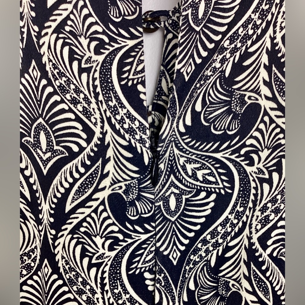Anthropologie Zadie Black Printed button Jumpsuit Flutter sleeve Pockets - Picture 10 of 12